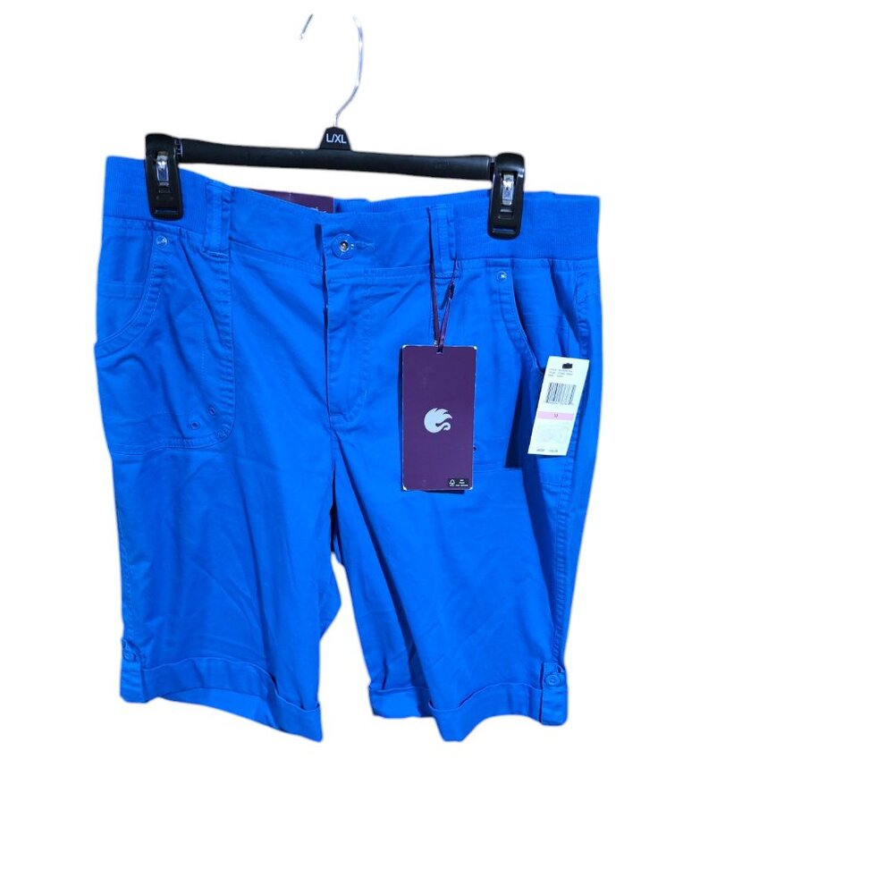Gloria Vanderbilt Blue Shorts Elastic Waist Size 10 NWT